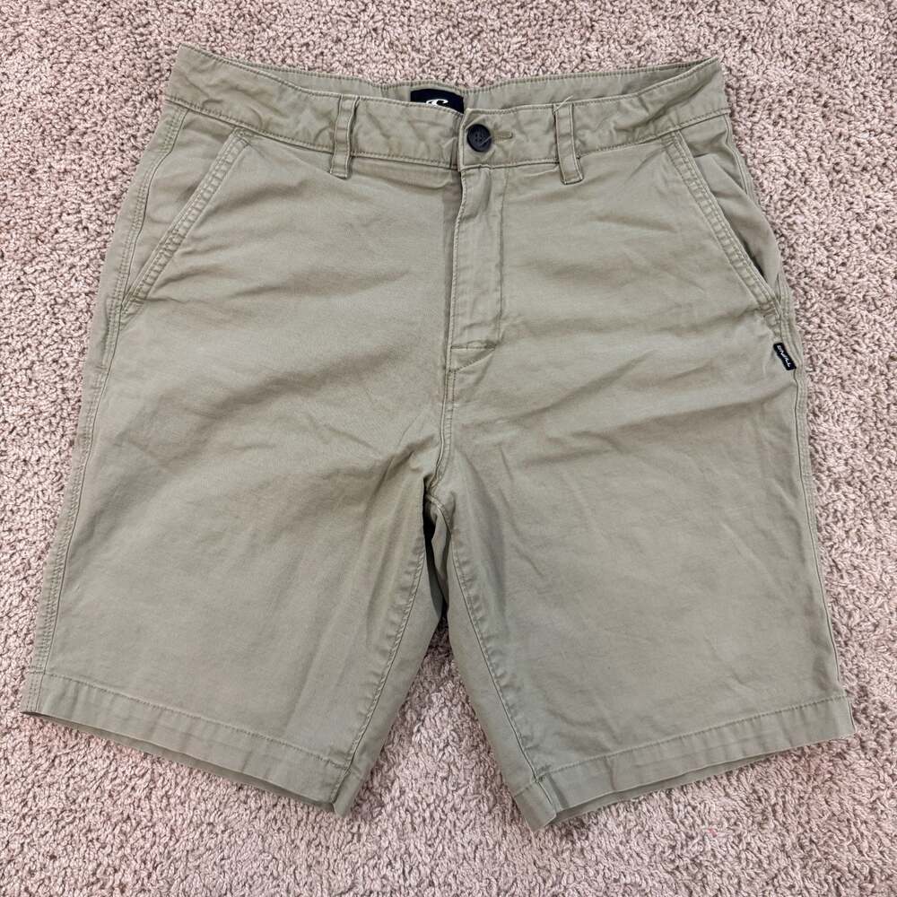 O’Neill Hybrid Chino Shorts Mens 32 Khaki Olive Stretch Casual Surf EUC